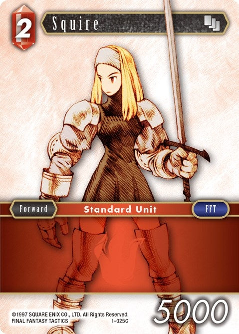 Image for Squire (Female Unit) (1-025C) (Opus I) (OP1) - Final Fantasy TCG