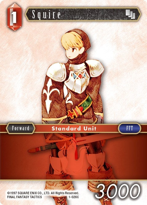 Image for Squire (Male Unit) (1-026C) (Opus I) (OP1) - Final Fantasy TCG
