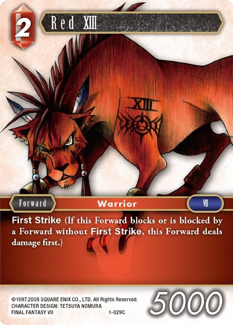 Image for Red XIII (1-029C) (Opus I) (OP1) - Final Fantasy TCG