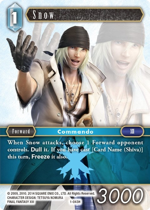 Image for Snow (1-043H) (Opus I) (OP1) - Final Fantasy TCG