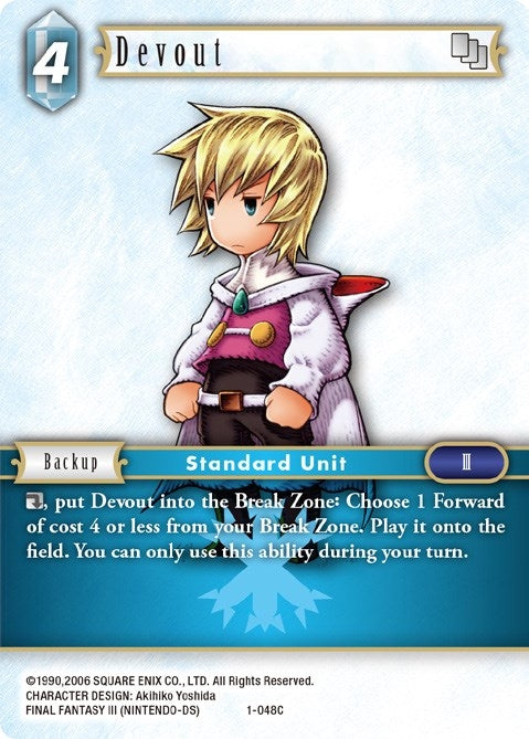 Image for Devout (Ingus) (1-048C) (Opus I) (OP1) - Final Fantasy TCG