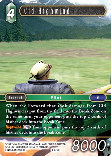 Image for Cid Highwind (Rare) (1-072R) (Opus I) (OP1) - Final Fantasy TCG