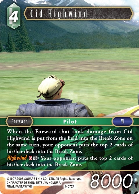 Image for Cid Highwind (Rare) (1-072R) (Opus I) (OP1) - Final Fantasy TCG