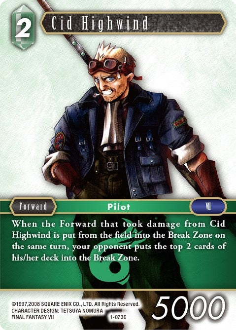 Image for Cid Highwind (Common) (1-073C) (Opus I) (OP1) - Final Fantasy TCG