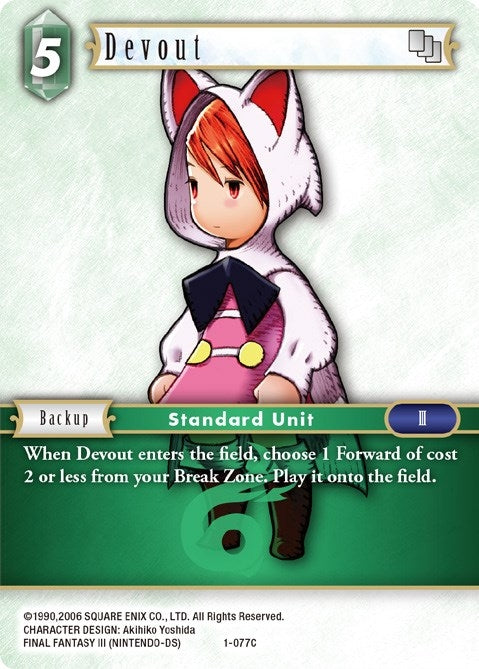 Image for Devout (Refia) (1-077C) (Opus I) (OP1) - Final Fantasy TCG