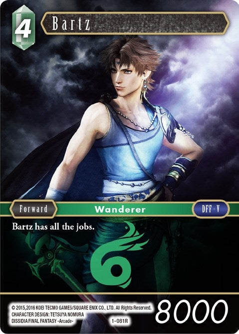 Image for Bartz (1-081R) (Opus I) (OP1) - Final Fantasy TCG