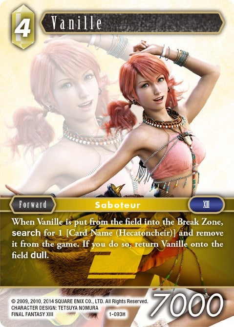 Image for Vanille (1-093H) (Opus I) (OP1) - Final Fantasy TCG