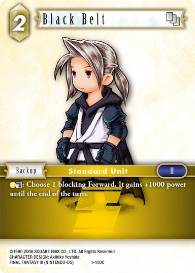 Image for Black Belt (Luneth) - 1-100C (1-100C) (Opus I) (OP1) - Final Fantasy TCG