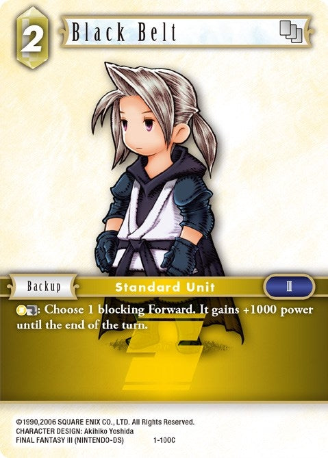 Image for Black Belt (Luneth) - 1-100C (1-100C) (Opus I) (OP1) - Final Fantasy TCG