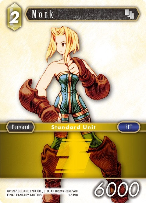 Image for Monk (Female Unit) (1-119C) (Opus I) (OP1) - Final Fantasy TCG