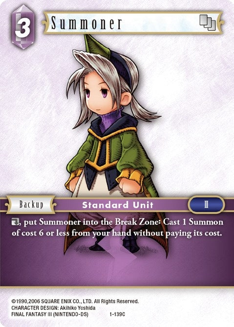 Image for Summoner (Luneth) (1-139C) (Opus I) (OP1) - Final Fantasy TCG