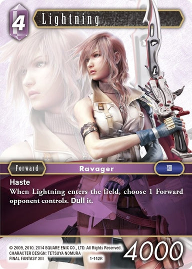 Image for Lightning (Rare) (1-142R) (Opus I) (OP1) - Final Fantasy TCG