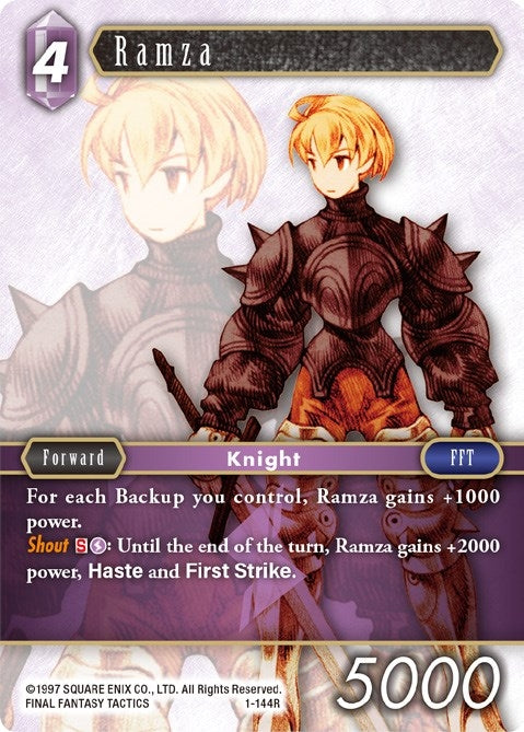 Image for Ramza (Rare) (1-144R) (Opus I) (OP1) - Final Fantasy TCG