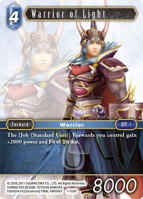 Image for Warrior of Light (Water) (1-155R) (Opus I) (OP1) - Final Fantasy TCG
