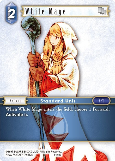 Image for White Mage (Female Unit) (1-161C) (Opus I) (OP1) - Final Fantasy TCG