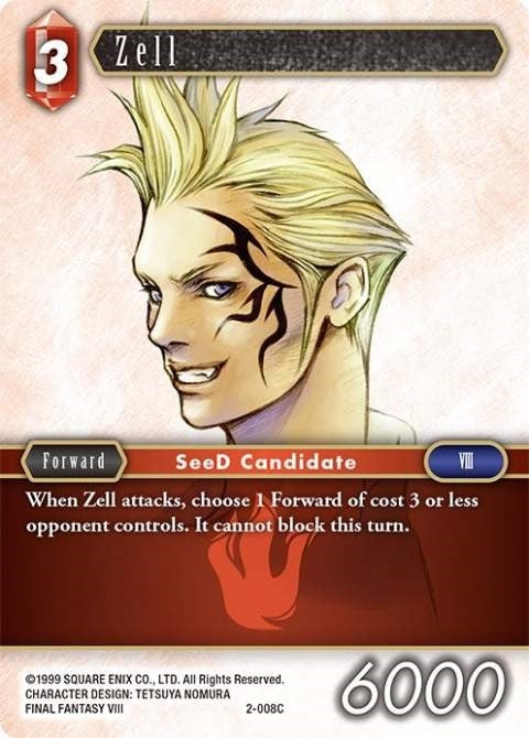 Image for Zell (2-008C) (Opus II) (OP2) - Final Fantasy TCG