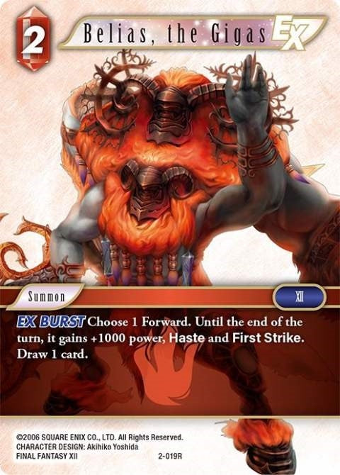 Image for Belias, the Gigas EX (2-019R) (Opus II) (OP2) - Final Fantasy TCG