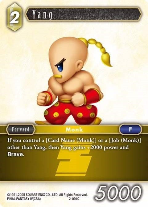 Image for Yang (Common) (2-091C) (Opus II) (OP2) - Final Fantasy TCG