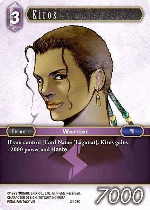 Image for Kiros (2-105C) (Opus II) (OP2) - Final Fantasy TCG