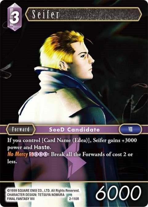 Image for Seifer (Rare) (2-110R) (Opus II) (OP2) - Final Fantasy TCG