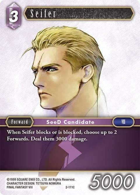 Image for Seifer (Common) (2-111C) (Opus II) (OP2) - Final Fantasy TCG