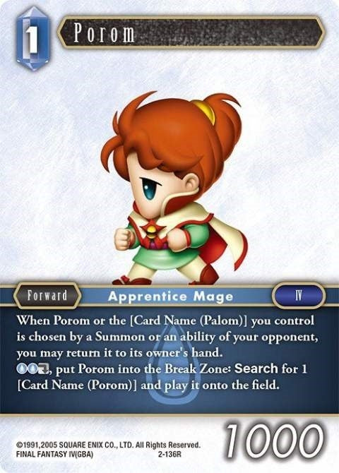 Image for Porom (Rare) (2-136R) (Opus II) (OP2) - Final Fantasy TCG