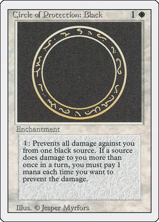 Image for Circle of Protection: Black (Revised Edition) (3ED) - Magic: The Gathering