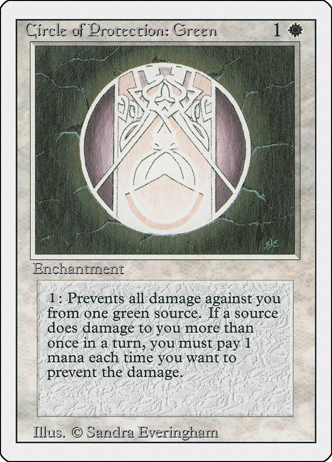 Image for Circle of Protection: Green (Revised Edition) (3ED) - Magic: The Gathering