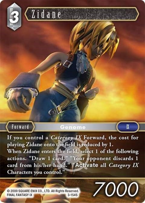 Image for Zidane (Starter) (3-154S) (Opus III) (OP3) - Final Fantasy TCG