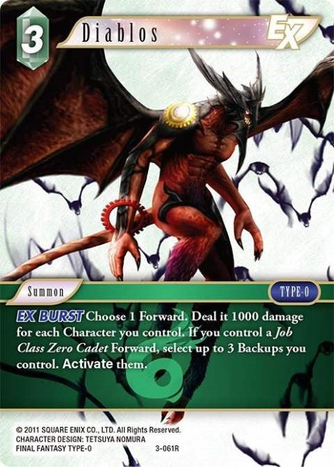 Image for Diablos EX (3-061R) (Opus III) (OP3) - Final Fantasy TCG