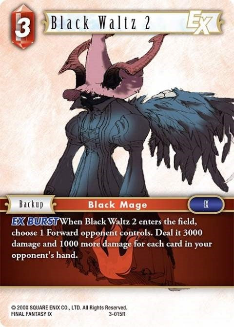 Image for Black Waltz 2 EX (3-015R) (Opus III) (OP3) - Final Fantasy TCG