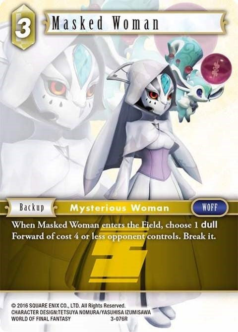 Image for Masked Woman (3-076R) (Opus III) (OP3) - Final Fantasy TCG