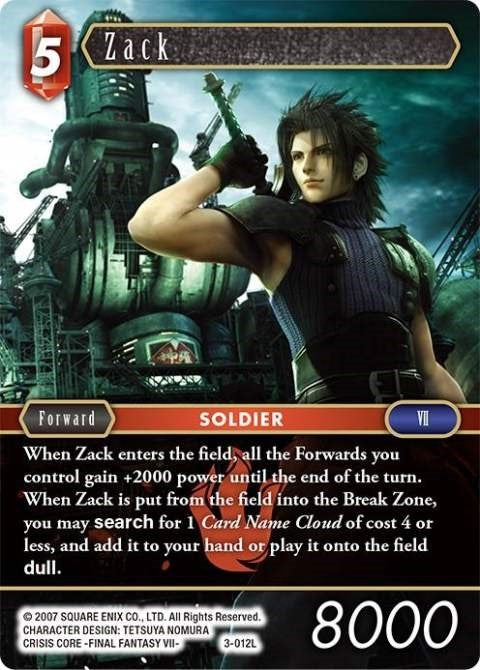 Image for Zack (3-012L) (Opus III) (OP3) - Final Fantasy TCG