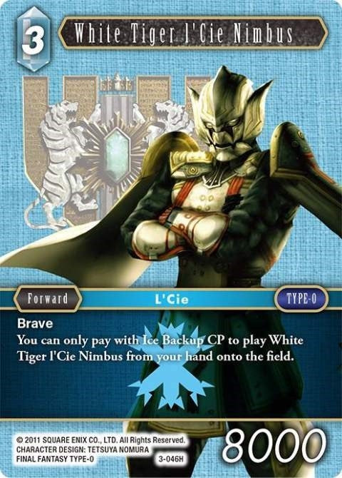 Image for White Tiger l'Cie Nimbus (3-046H) (Opus III) (OP3) - Final Fantasy TCG