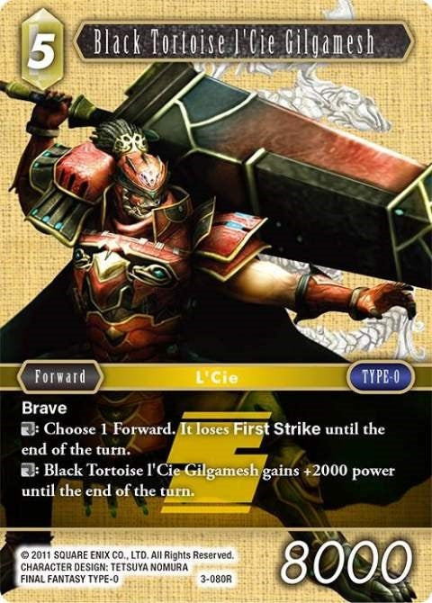 Image for Black Tortoise l'Cie Gilgamesh (3-080R) (Opus III) (OP3) - Final Fantasy TCG