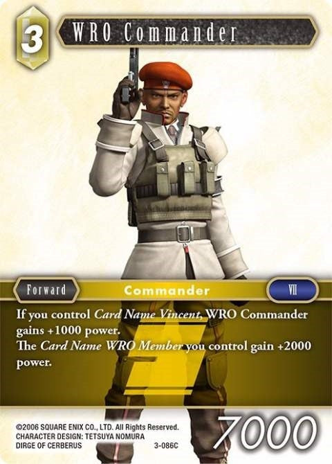 Image for WRO Commander (3-086C) (Opus III) (OP3) - Final Fantasy TCG