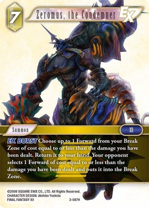 Image for Zeromus, the Condemner EX (3-087H) (Opus III) (OP3) - Final Fantasy TCG