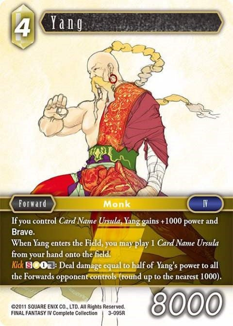 Image for Yang (3-095R) (Opus III) (OP3) - Final Fantasy TCG