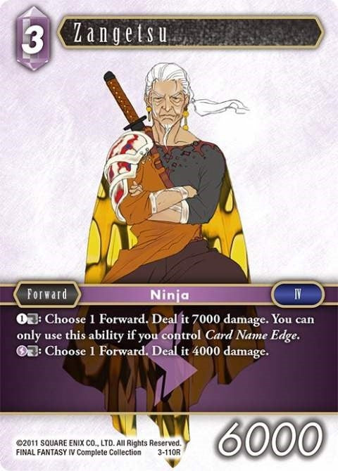 Image for Zangetsu (3-110R) (Opus III) (OP3) - Final Fantasy TCG