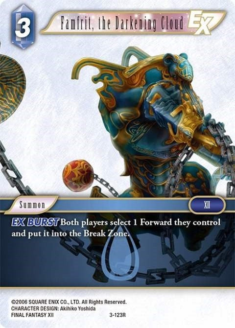 Image for Famfrit, the Darkening Cloud EX (3-123R) (Opus III) (OP3) - Final Fantasy TCG