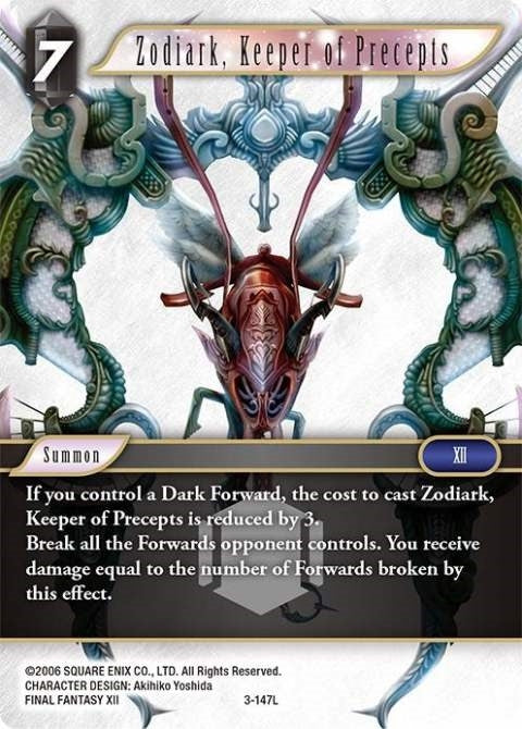 Image for Zodiark, Keeper of Precepts (3-147L) (Opus III) (OP3) - Final Fantasy TCG