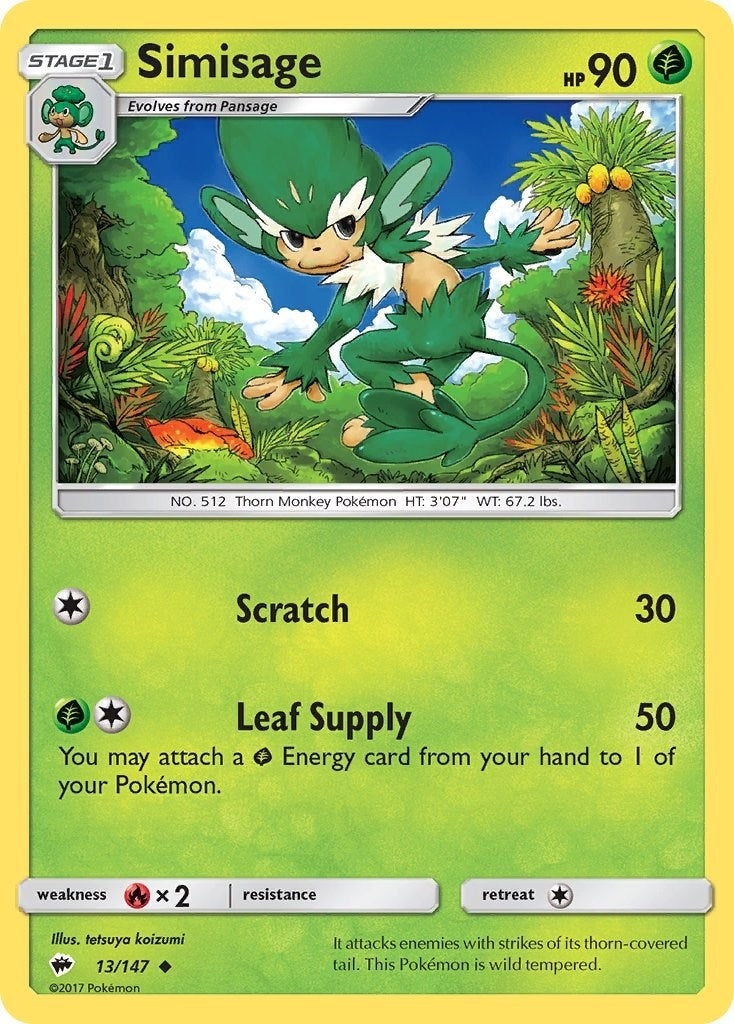 Simisage (13/147) (SM - Burning Shadows)