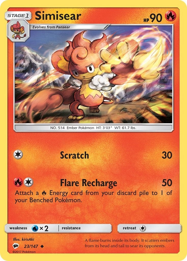 Simisear (23/147) (SM - Burning Shadows)