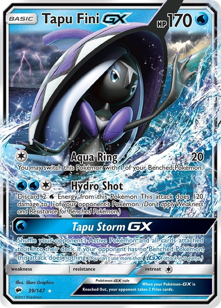 Tapu Fini GX (39/147) (SM - Burning Shadows)
