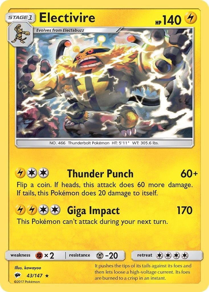 Electivire (43/147) (SM - Burning Shadows)