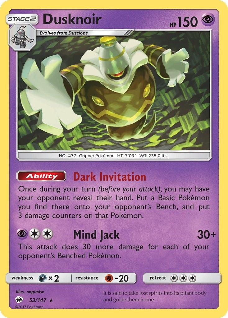 Dusknoir (53/147) (SM - Burning Shadows)