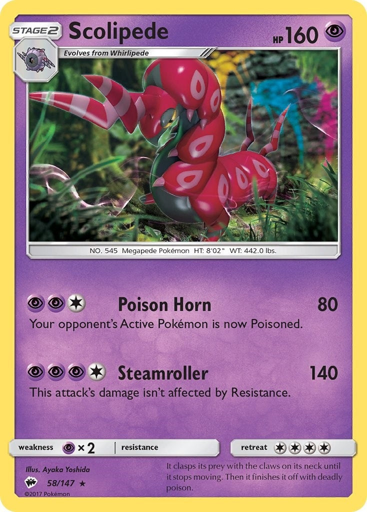 Scolipede (58/147) (SM - Burning Shadows)