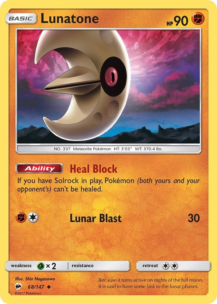 Lunatone (68/147) (SM - Burning Shadows)