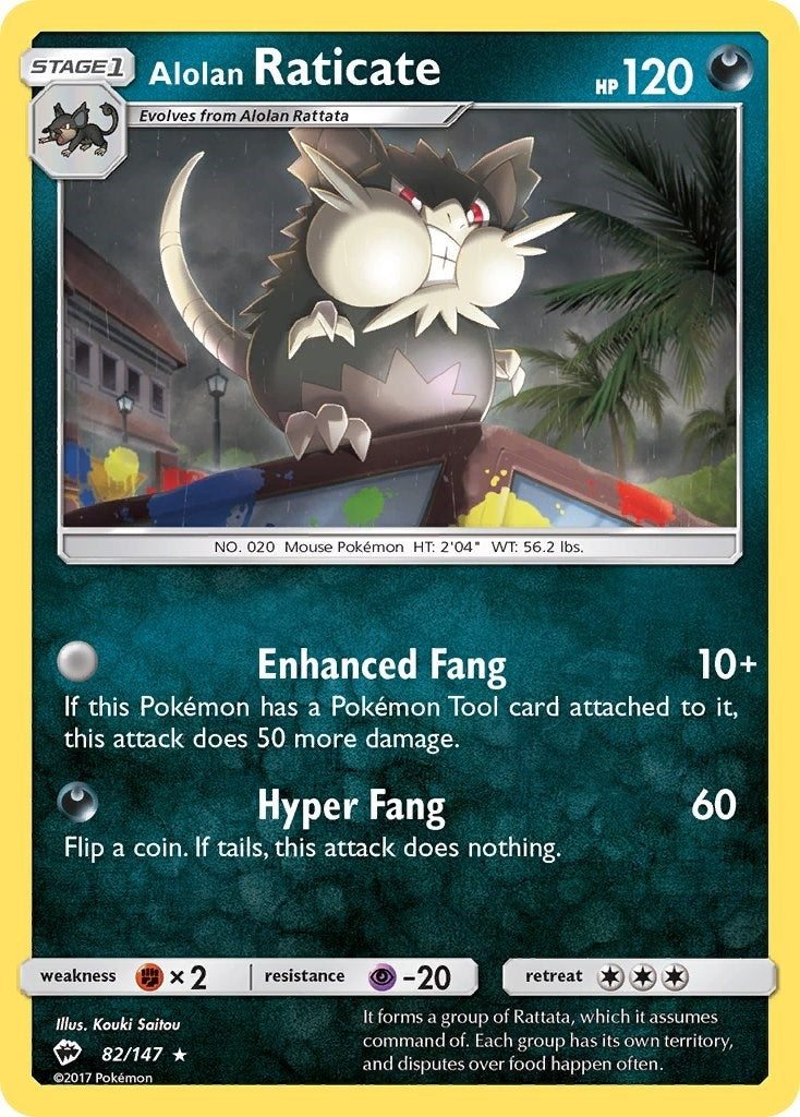 Alolan Raticate (82/147) (SM - Burning Shadows)