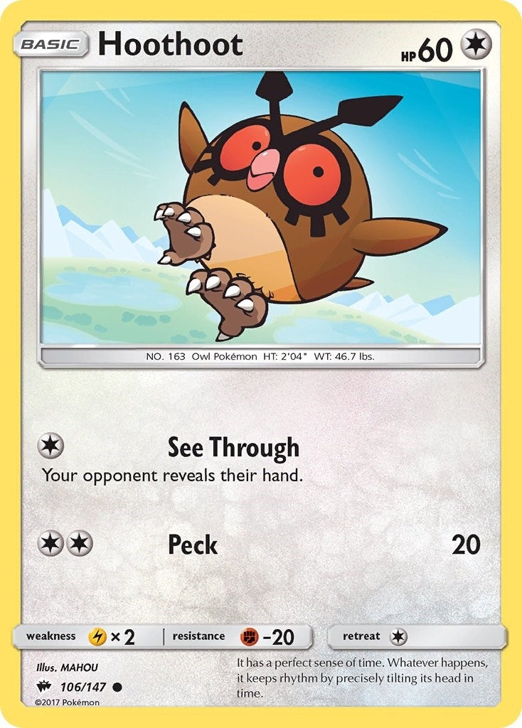 Hoothoot (106/147) (SM - Burning Shadows)